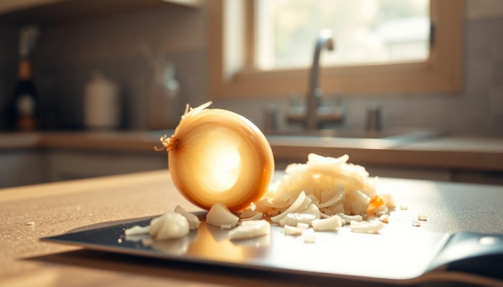 tear-free onion cutting